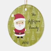 Gepersonaliseerd kerstkerstkerstkerstkerstkerstcad keramisch ornament (Links)