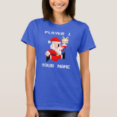 Gepersonaliseerd kerstkerstkerstshirt met 8 bits t-shirt (Voorkant)