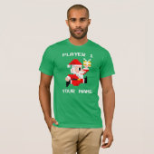 Gepersonaliseerd kerstkerstkerstshirt met 8 bits t-shirt (Voorkant volledig)