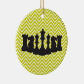 Gepersonaliseerd kerstkerstversiering in Chic Chev Keramisch Ornament (Rechts)