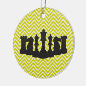 Gepersonaliseerd kerstkerstversiering in Chic Chev Keramisch Ornament (Links)