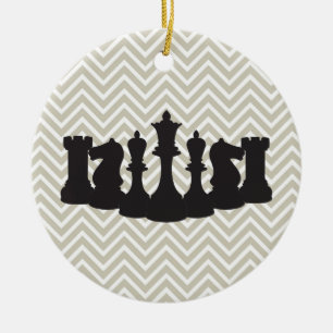 Gepersonaliseerd kerstkerstversiering in Chic Chev Keramisch Ornament