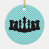 Gepersonaliseerd kerstkerstversiering in Chic Chev Keramisch Ornament (Voorkant)