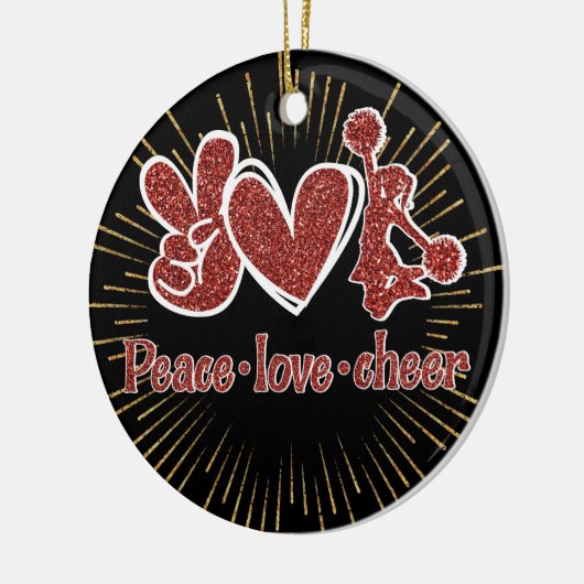 Gepersonaliseerd kerstkerstversiering keramisch ornament (Links)