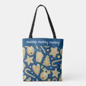 Gepersonaliseerd kerstkoekje tote bag (Achterkant)