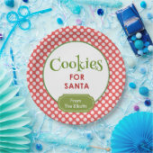 Gepersonaliseerd kerstkoekjes voor de Kerstman Papieren Bordje (Feest)