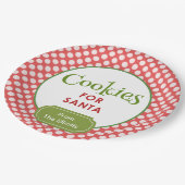 Gepersonaliseerd kerstkoekjes voor de Kerstman Papieren Bordje (Gekanteld)