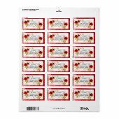 Gepersonaliseerd kerstlabel etiket (Full Sheet)