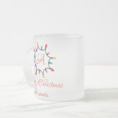 Gepersonaliseerd kerstlicht - Kerst Matglas Koffiemok (Voorkant links)