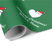 Gepersonaliseerd kerstman hart wrapping papier (Rol Hoek)