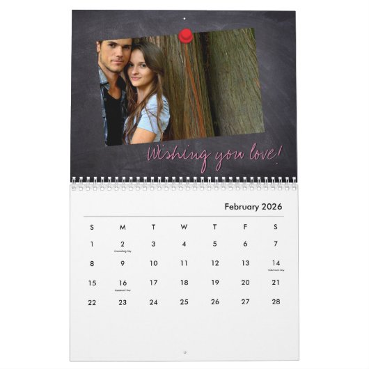 Gepersonaliseerd, Kerstmis, fotocollage Kalender (Feb 2026)