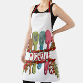 Gepersonaliseerd Kerstmis Monogram Schort (Insitu)