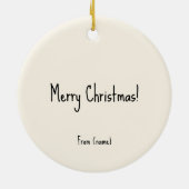 Gepersonaliseerd Kerstmis Santa Harp Ornament (Achterkant)