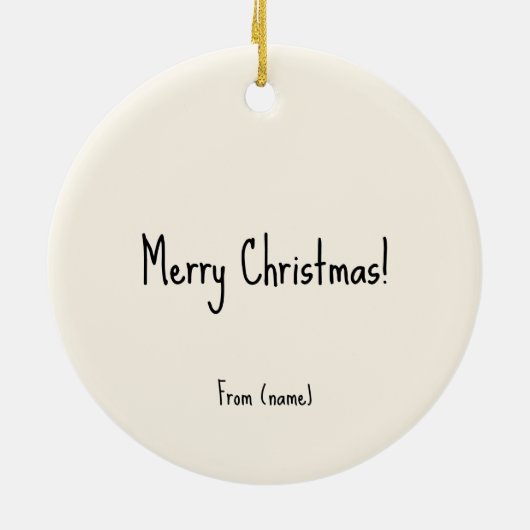 Gepersonaliseerd Kerstmis Santa Harp Ornament (Achterkant)