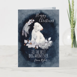 Gepersonaliseerd Kerstmis van Bedlington Terrier Feestdagen Kaart