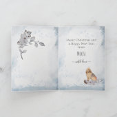 Gepersonaliseerd kerstmis van Bloodhound Dog Feestdagen Kaart (Binnen)