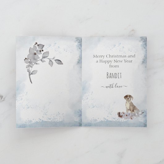 Gepersonaliseerd kerstmis van Catahoula Leopard Ho Feestdagen Kaart (Binnen)