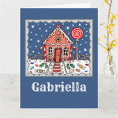 Gepersonaliseerd kerstontbijt kaart (Gele Bloem)