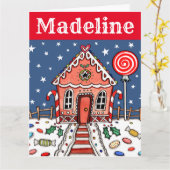 Gepersonaliseerd kerstontbijt kaart (Gele Bloem)