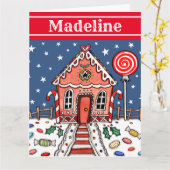 Gepersonaliseerd kerstontbijt kaart (Gele Bloem)