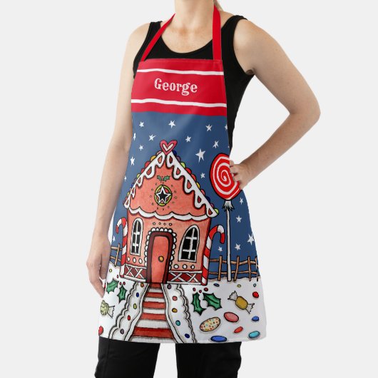 Gepersonaliseerd kerstontbijt schort (Insitu)