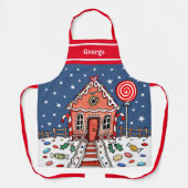 Gepersonaliseerd kerstontbijt schort (Voorkant)