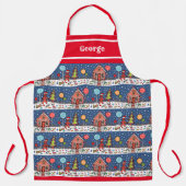 Gepersonaliseerd kerstontbijt schort (Voorkant)