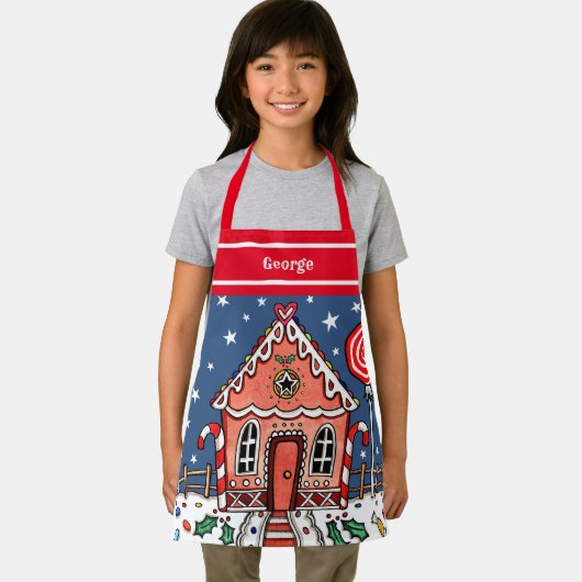 Gepersonaliseerd kerstontbijt schort (Insitu)
