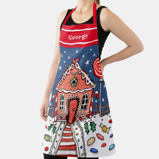 Gepersonaliseerd kerstontbijt schort (Insitu)
