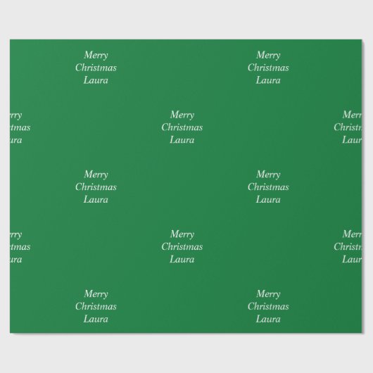 Gepersonaliseerd kerstpapier cadeaupapier (Vlak)