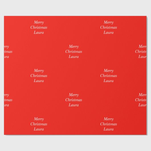 Gepersonaliseerd kerstpapier cadeaupapier (Vlak)