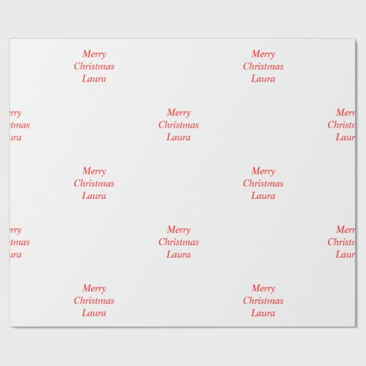 Gepersonaliseerd kerstpapier cadeaupapier (Vlak)