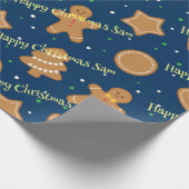 Gepersonaliseerd kerstpatroon inpakpapier (Hoek)