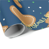 Gepersonaliseerd kerstpatroon inpakpapier (Rol Hoek)