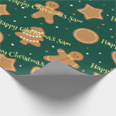 Gepersonaliseerd kerstpatroon inpakpapier (Hoek)