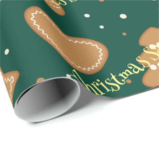 Gepersonaliseerd kerstpatroon inpakpapier (Rol Hoek)