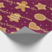 Gepersonaliseerd kerstpatroon inpakpapier (Hoek)