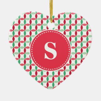 Gepersonaliseerd kerstpatroon keramisch ornament