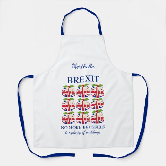 Gepersonaliseerd | kerstpudding | BREXIT Schort (Voorkant)