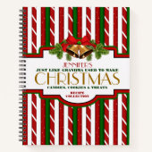 Gepersonaliseerd kerstrecept notitieboek (Voorkant)