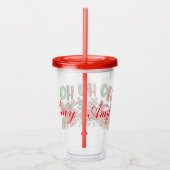 Gepersonaliseerd kerstrendier acryl drinkbeker (Rechts)