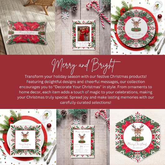 Gepersonaliseerd kerstrendier servet