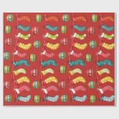 Gepersonaliseerd kerstrood voor Fun en feestelijk Cadeaupapier (Vlak)