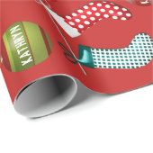 Gepersonaliseerd kerstrood voor Fun en feestelijk Cadeaupapier (Rol Hoek)