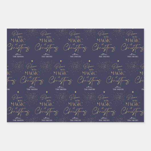 Gepersonaliseerd kerstscript rood groen blauw inpakpapier vel (Voorkant 3)