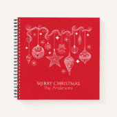 Gepersonaliseerd kerstsierboek notitieboek (Voorkant)
