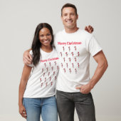 Gepersonaliseerd kerstsnoepriet t-shirt (Unisex)