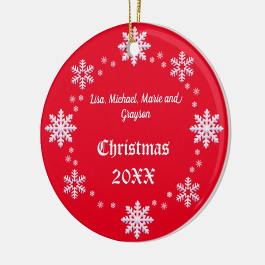 Gepersonaliseerd kerstsnowflake Ornament (Links)