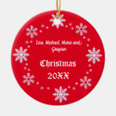 Gepersonaliseerd kerstsnowflake Ornament (Voorkant)