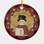 Gepersonaliseerd kerstsnowman Love Ornament (Voorkant)